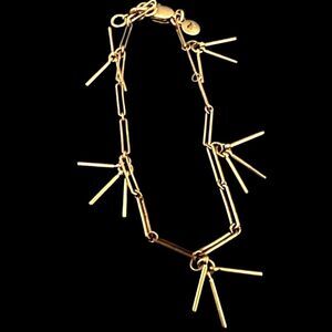 Madewell Tassel Dangle Paperclip Link Metal Bracelet